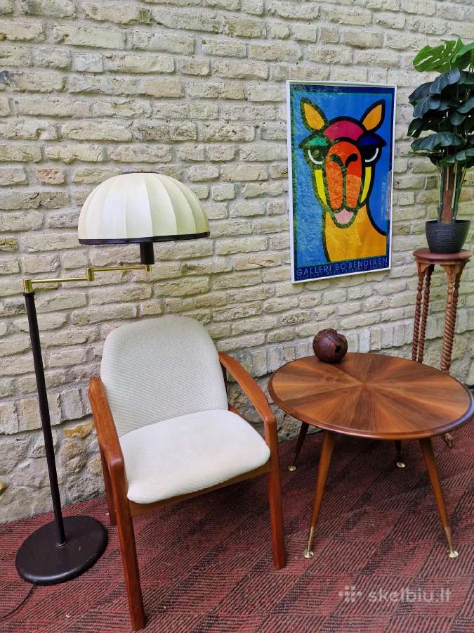 Vintažinis mid century kavos staliukas ir krėslas - nuotraukos Nr. 16