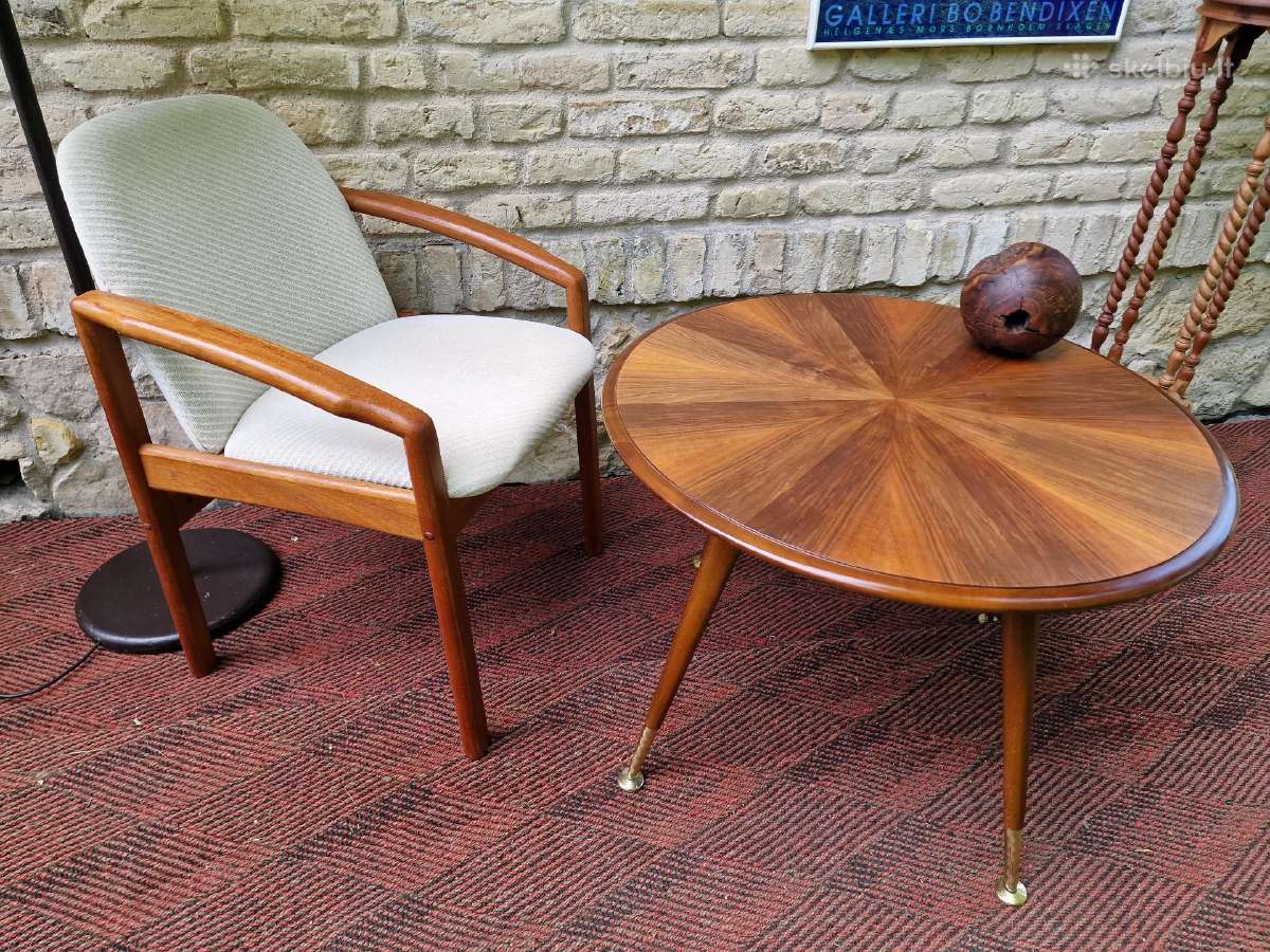 Vintažinis mid century kavos staliukas ir krėslas - nuotraukos Nr. 20