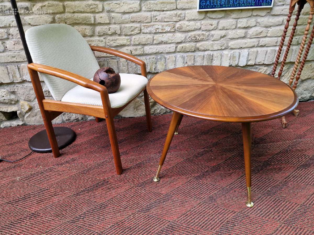 Vintažinis mid century kavos staliukas ir krėslas - nuotraukos Nr. 26