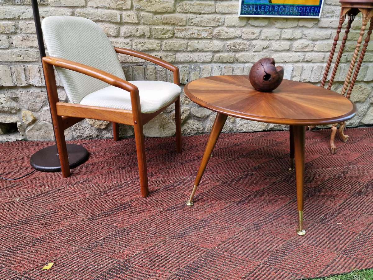 Vintažinis mid century kavos staliukas ir krėslas - nuotraukos Nr. 35