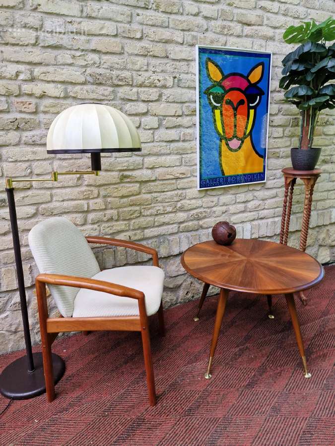 Vintažinis mid century kavos staliukas ir krėslas - nuotraukos Nr. 37