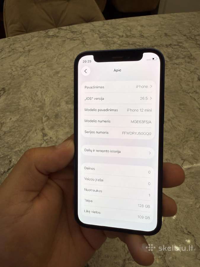 iPhone 12 mini, 128gb 100% - nuotraukos Nr. 5