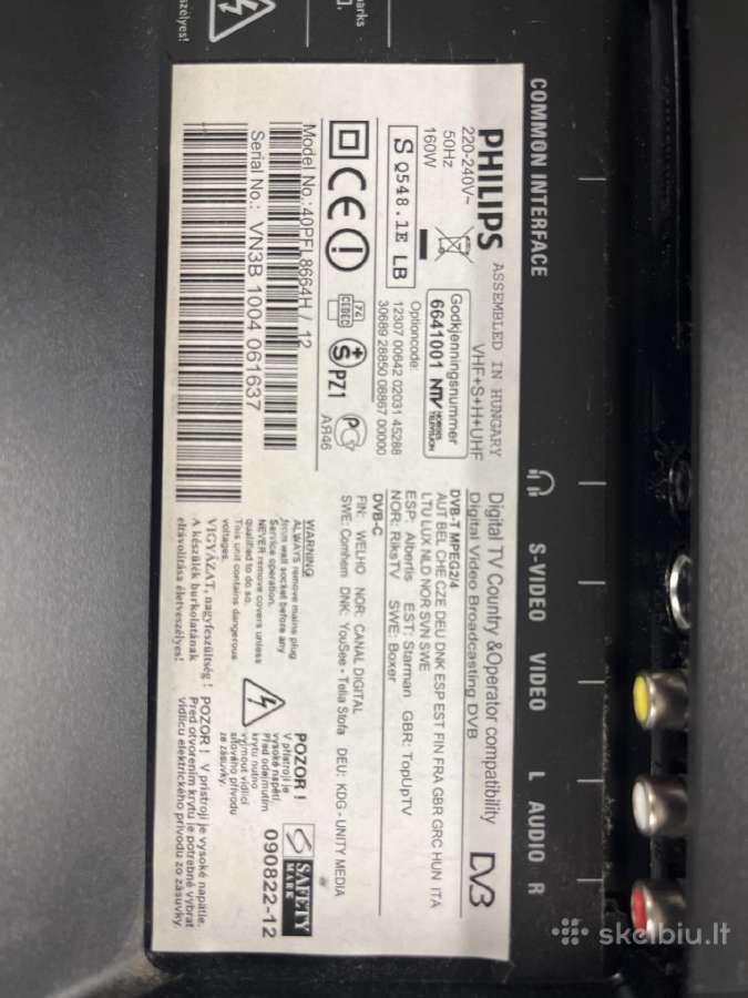 Televizorius defektas Philips 8000 kartos ambiligh - nuotraukos Nr. 3