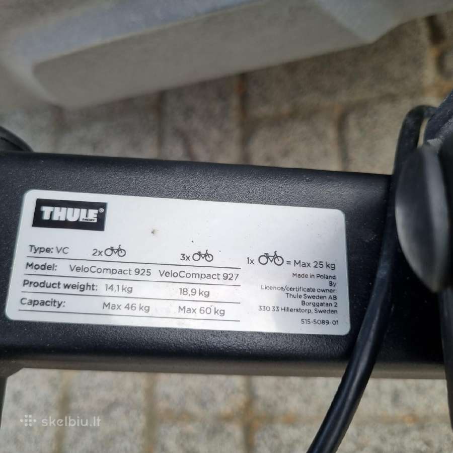 Thule 3–4 dviračių laikiklio nuoma Vilniuje nuo 8€ - nuotraukos Nr. 6