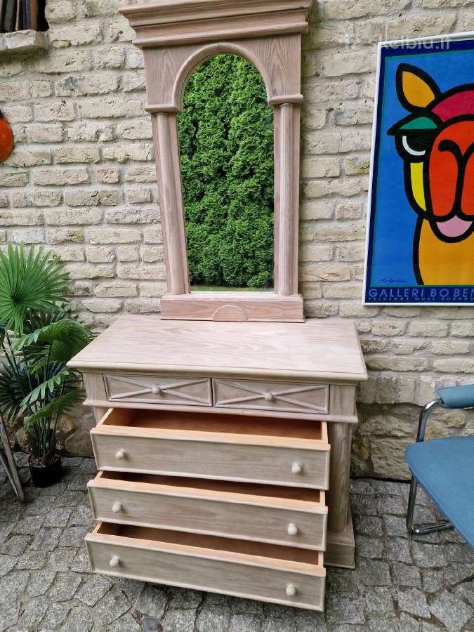 Vintažinė rankų darbo komoda su veidrodžiu. - nuotraukos Nr. 12