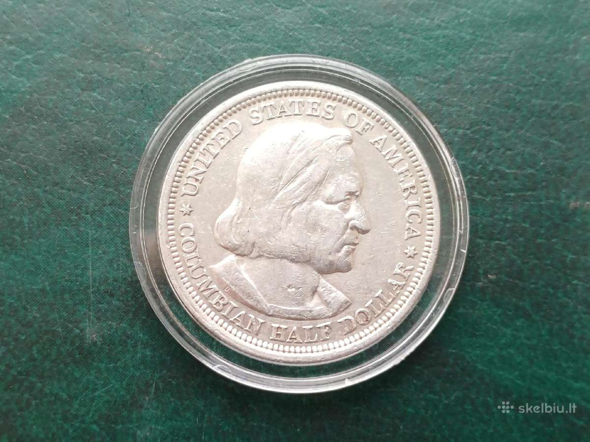 Puse dolerio 1893m. JAV sidabras 900 - nuotraukos Nr. 2