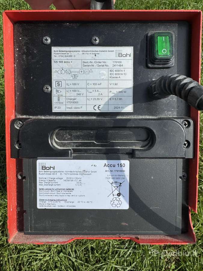 Smeigių suvirinimo aparatas,bohl Gs100 accu+ - nuotraukos Nr. 2