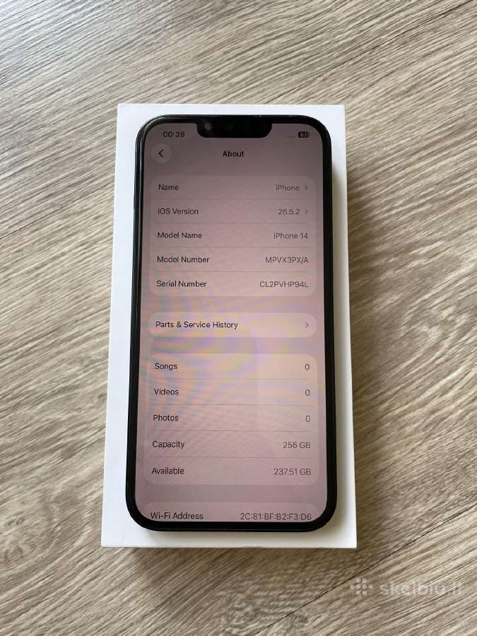 Apple iPhone 14 Midnight,256 GB. - nuotraukos Nr. 7