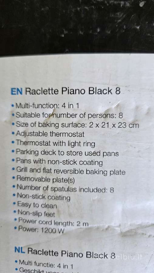 Griline elektrine Princess Raclette piano black 8 - nuotraukos Nr. 7