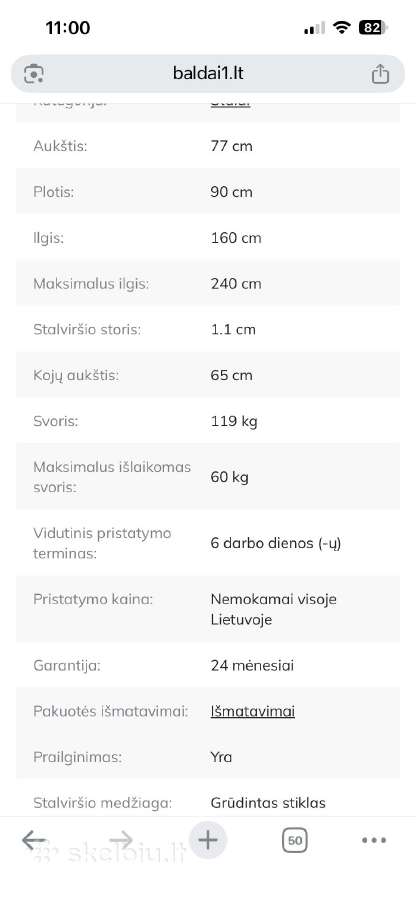 Virtuvinis stalas - nuotraukos Nr. 6
