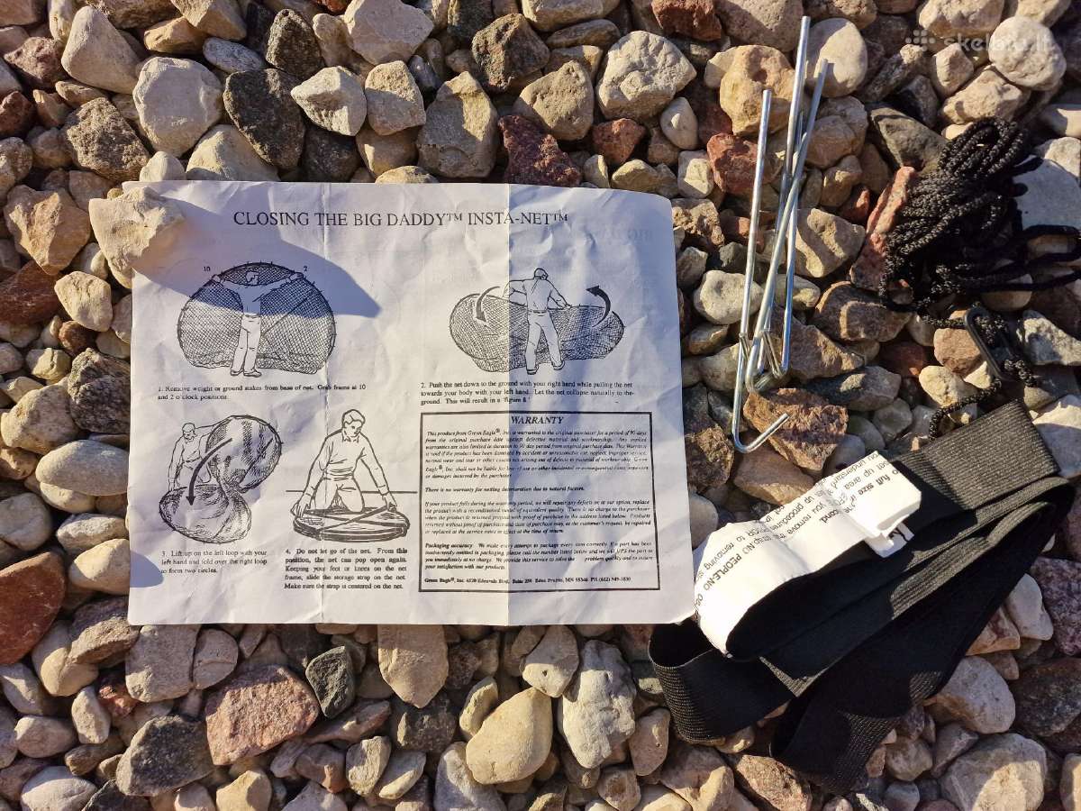 Vintažinės golfo lazdos su krepšiu ir tinklu - nuotraukos Nr. 6