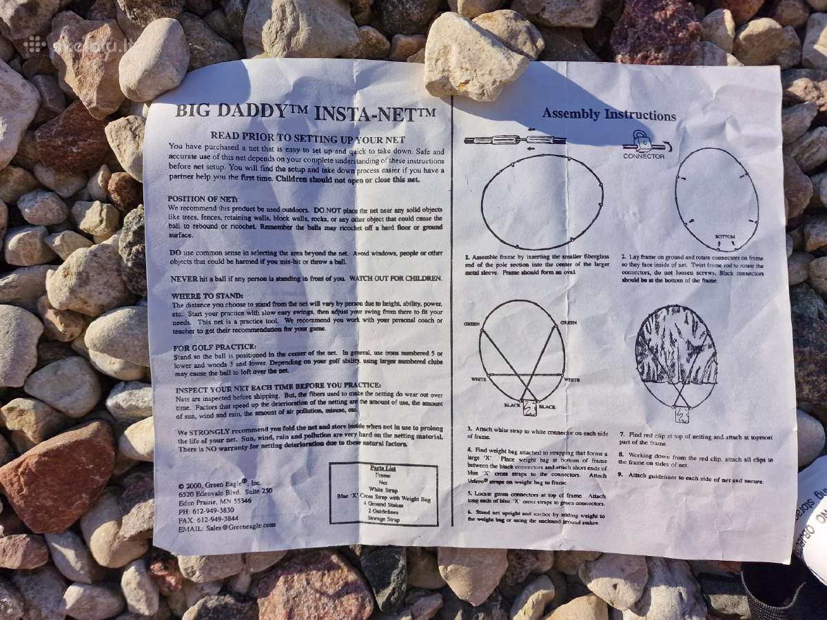 Vintažinės golfo lazdos su krepšiu ir tinklu - nuotraukos Nr. 8