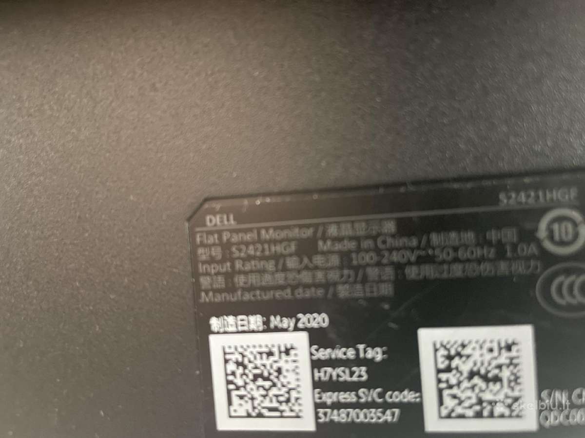 Dell S2421hgf 24" monitorius - nuotraukos Nr. 3
