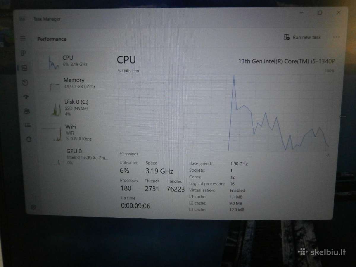 Dell Vostro 5630 16" ekranas, i5-1340p, SSD 512 GB - nuotraukos Nr. 6