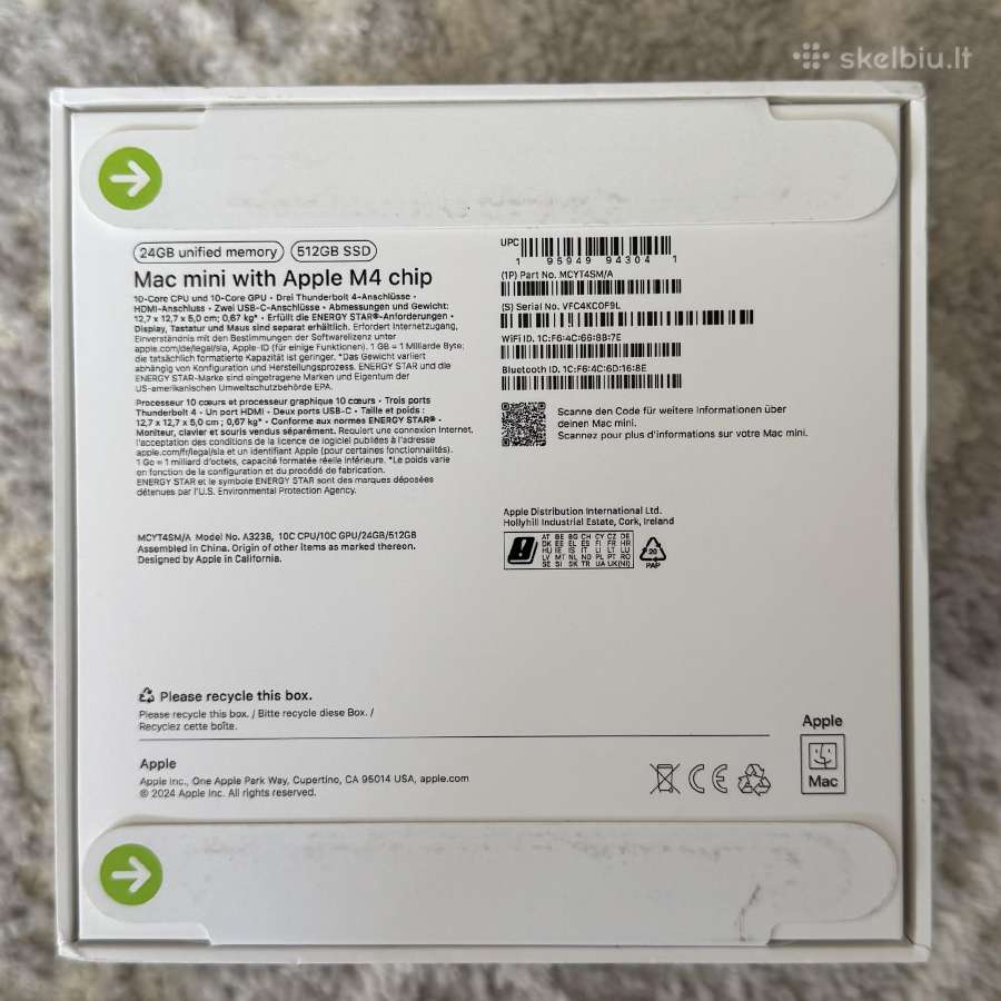 Neatidarytas Apple Mac mini M4 24 GB 512 GB SSD - nuotraukos Nr. 2