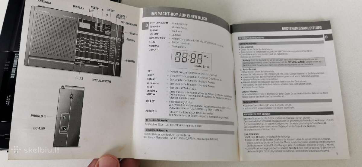 Grundig Yacht Boy 217 Fm/lw/mw/sw Radijo Imtuvas - nuotraukos Nr. 23