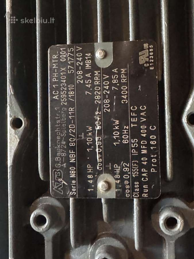 Atb Variklis 1.1kw - nuotraukos Nr. 2