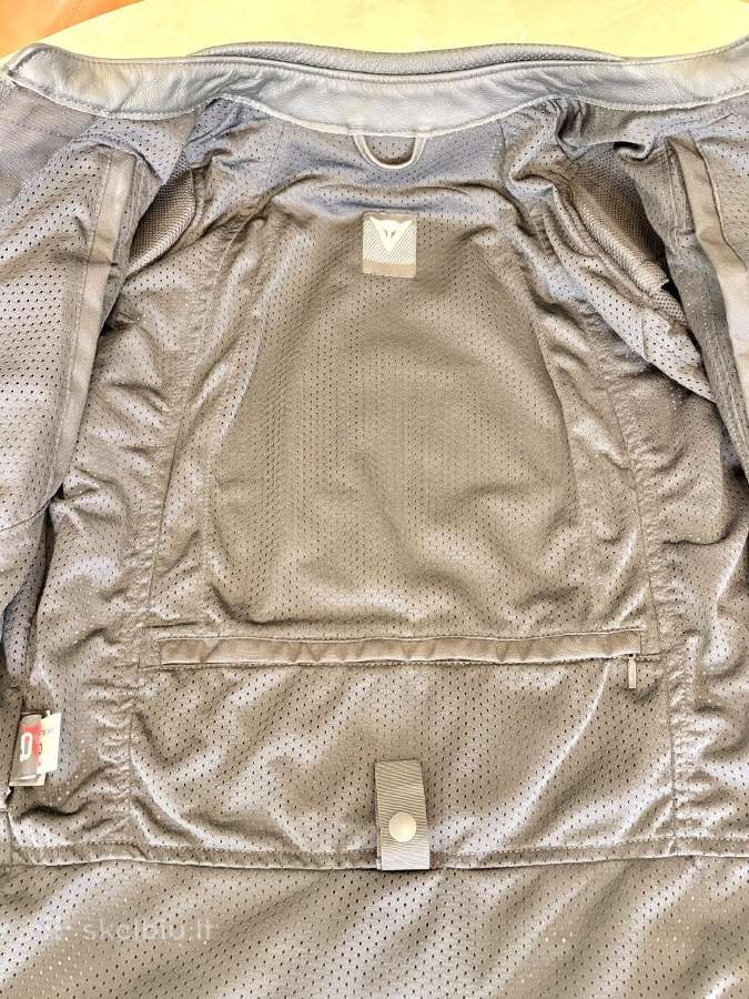 Odinė moto striukė Dainese Fulcro juoda - nuotraukos Nr. 8