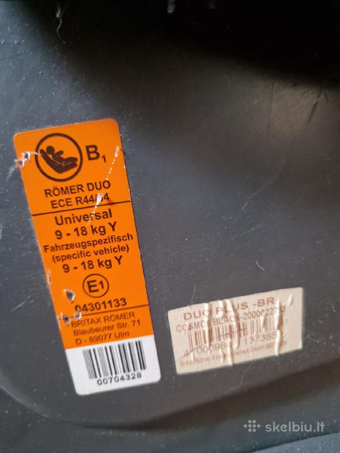 Britax Romer autokedutė 9-18kg - nuotraukos Nr. 5
