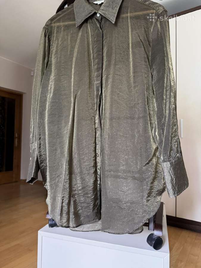 Massimo Dutti žali žėrintys marškiniai - nuotraukos Nr. 2