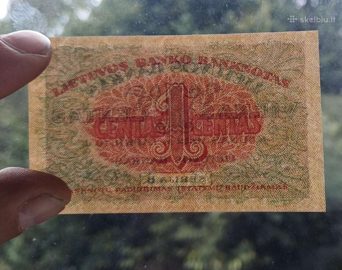 1922 m. popieriniai centai Reprodukcija - nuotraukos Nr. 2