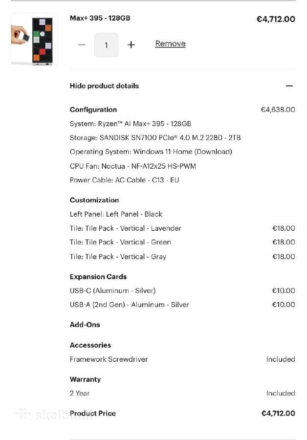 Framework Desktop Max+ 395, 128gb RAM, 2tb SSD - nuotraukos Nr. 4