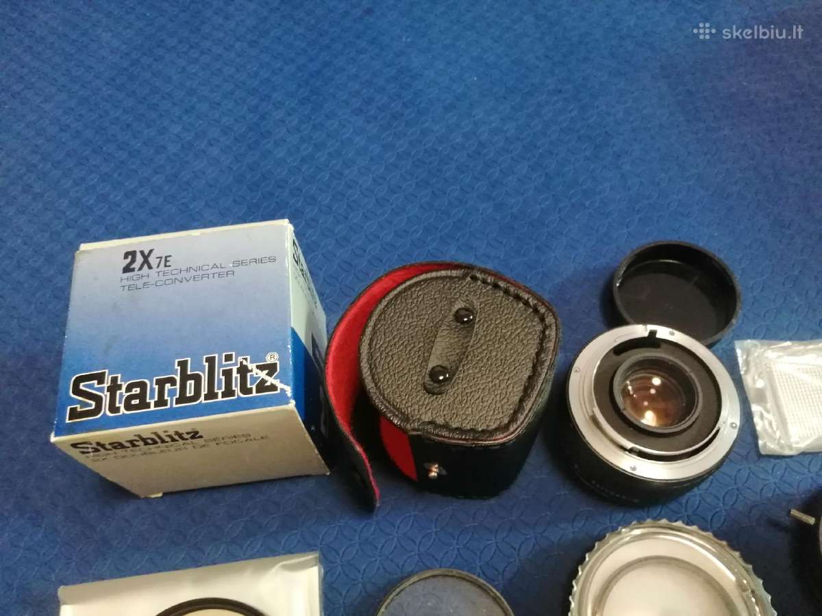 Starblitz 2x telekonverteris ir kameros lensės. - nuotraukos Nr. 3