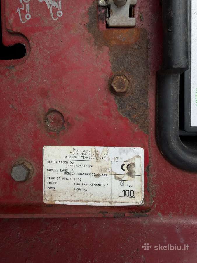 Murray vejos traktoriukas 15.5hp - nuotraukos Nr. 6