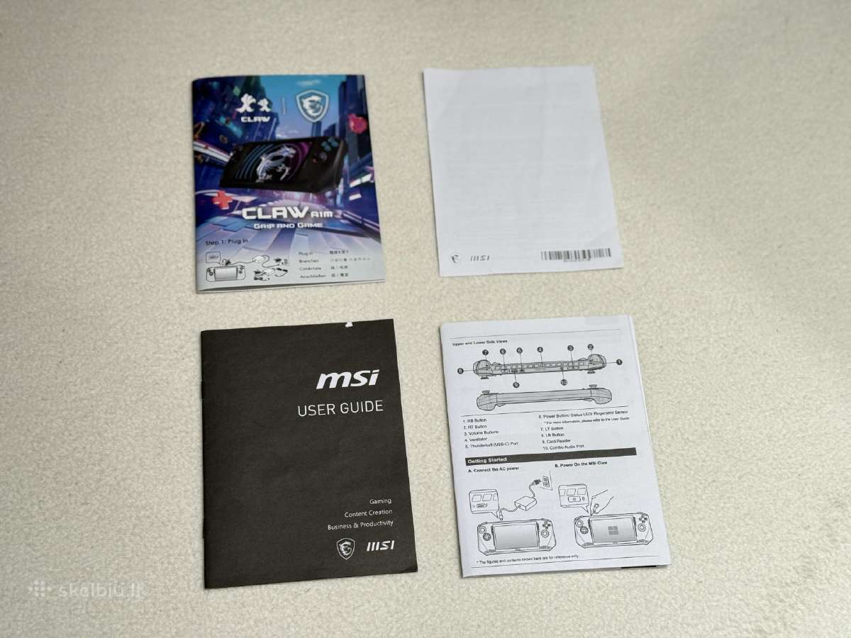 Msi Claw intel Ultra 7 A1m064pl 512gb + Garantija - nuotraukos Nr. 5