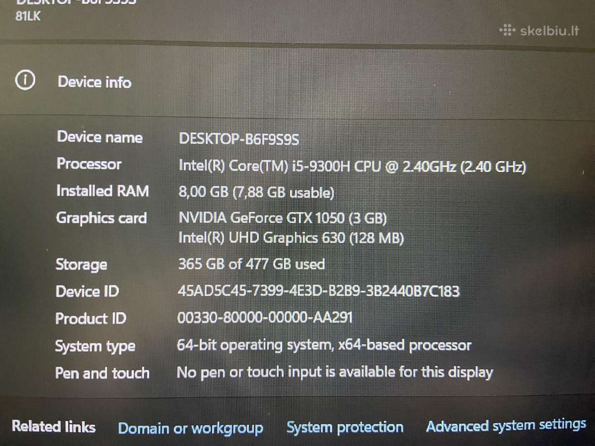 Lenovo Ideapad L340 - nuotraukos Nr. 6