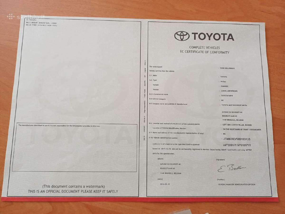 Toyota Rav4 2.0 2016 tik 18 tūkst. km 1 savini - nuotraukos Nr. 15