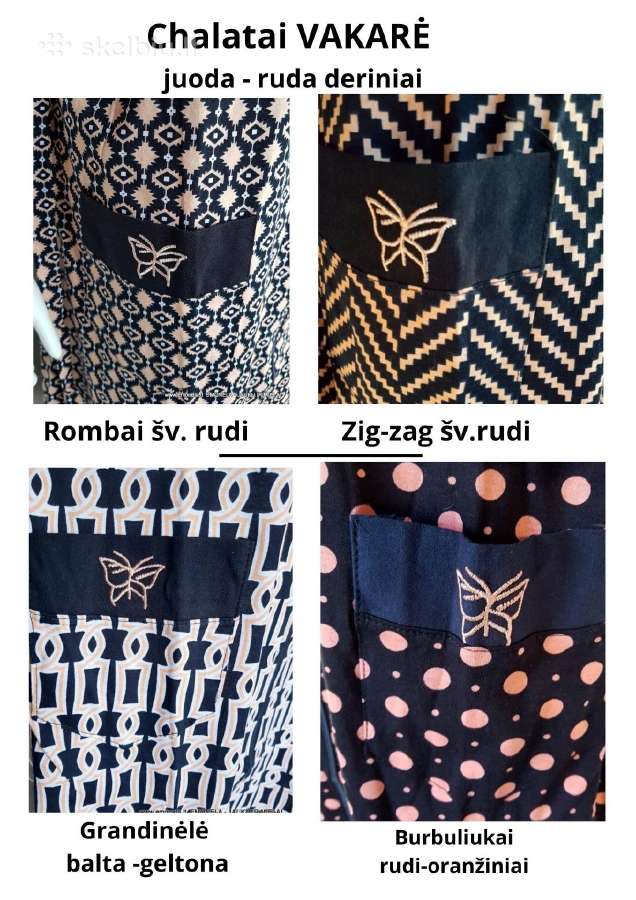 Medvilniniai Chalatai, užsegami po 18 € - nuotraukos Nr. 5