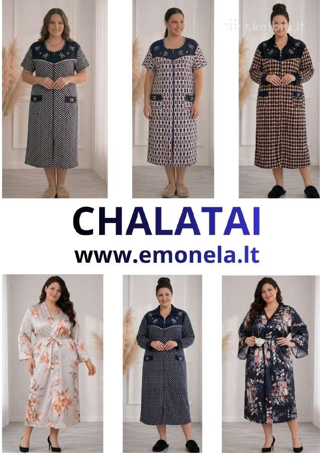 Medvilniniai Chalatai, užsegami po 18 € - nuotraukos Nr. 7