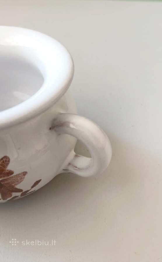Miniatiūrinė keraminė puodynėlė su rankenėle, 5cm - nuotraukos Nr. 4