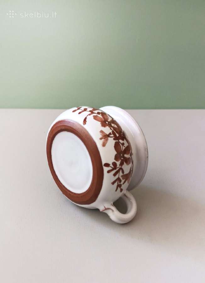 Miniatiūrinė keraminė puodynėlė su rankenėle, 5cm - nuotraukos Nr. 6