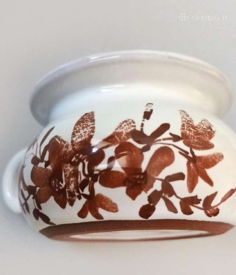 Miniatiūrinė keraminė puodynėlė su rankenėle, 5cm - nuotraukos Nr. 3