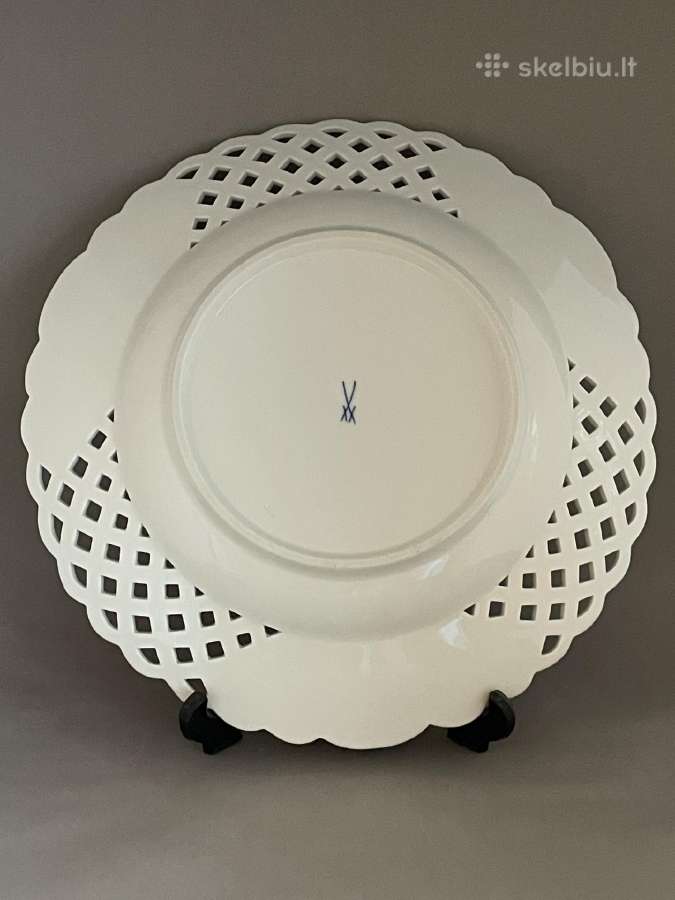 Meissen. Ažūrinė dekoratyvinė lėkštė, 29 cm - nuotraukos Nr. 4