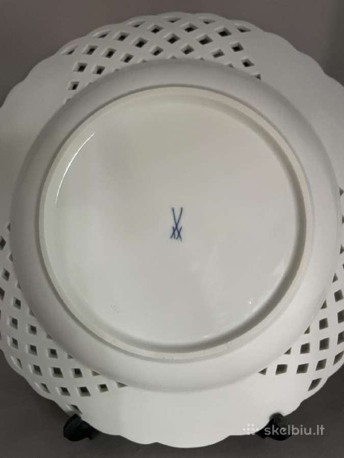 Meissen. Ažūrinė dekoratyvinė lėkštė, 29 cm - nuotraukos Nr. 5