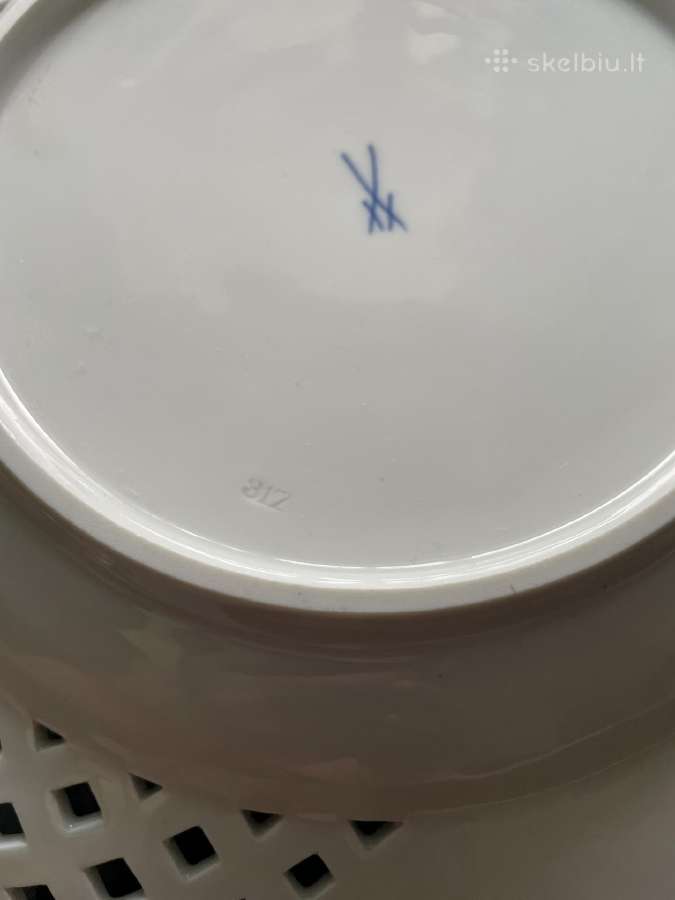 Meissen. Ažūrinė dekoratyvinė lėkštė, 29 cm - nuotraukos Nr. 6