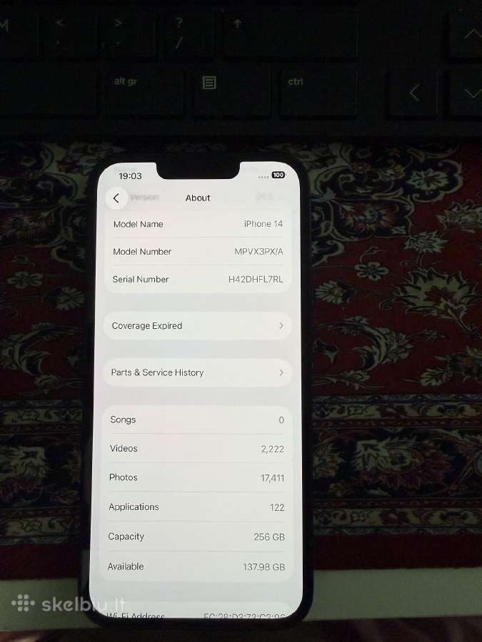 iPhone 14 256gb - nuotraukos Nr. 4
