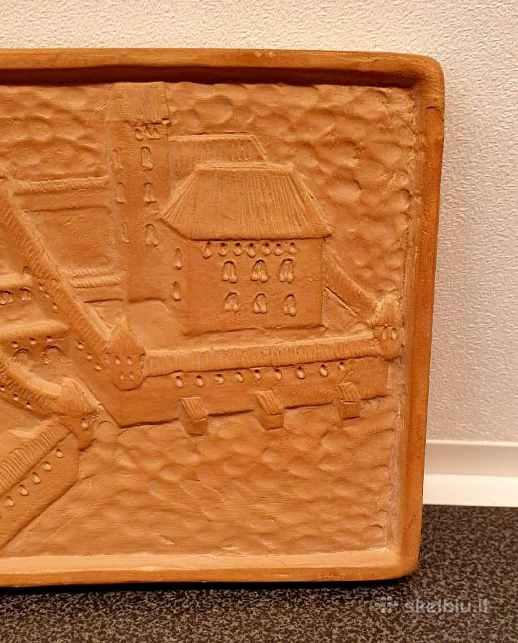 Trakų Pilis molinis paveikslas 1967 Dailė Vilnius - nuotraukos Nr. 3