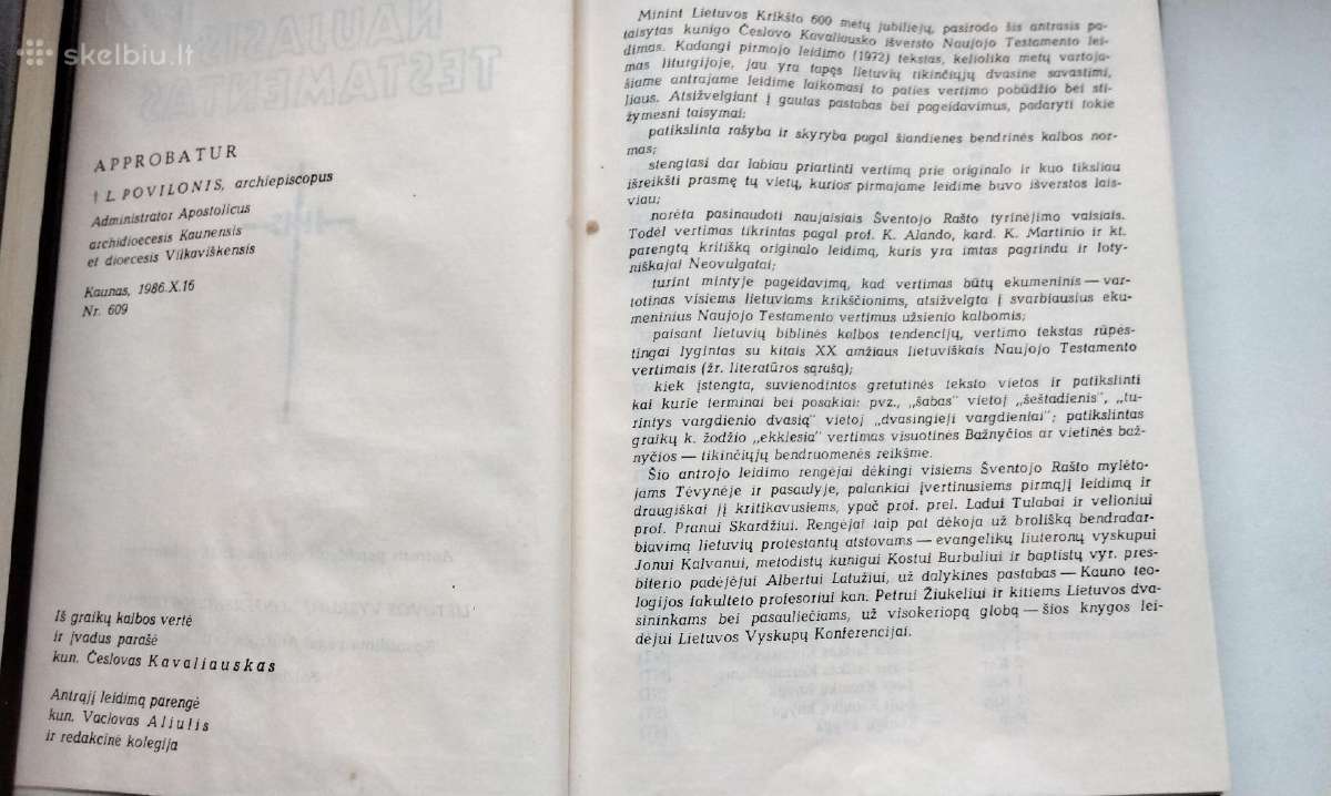 Naujasis Testamentas.1988 m. leid. - nuotraukos Nr. 4