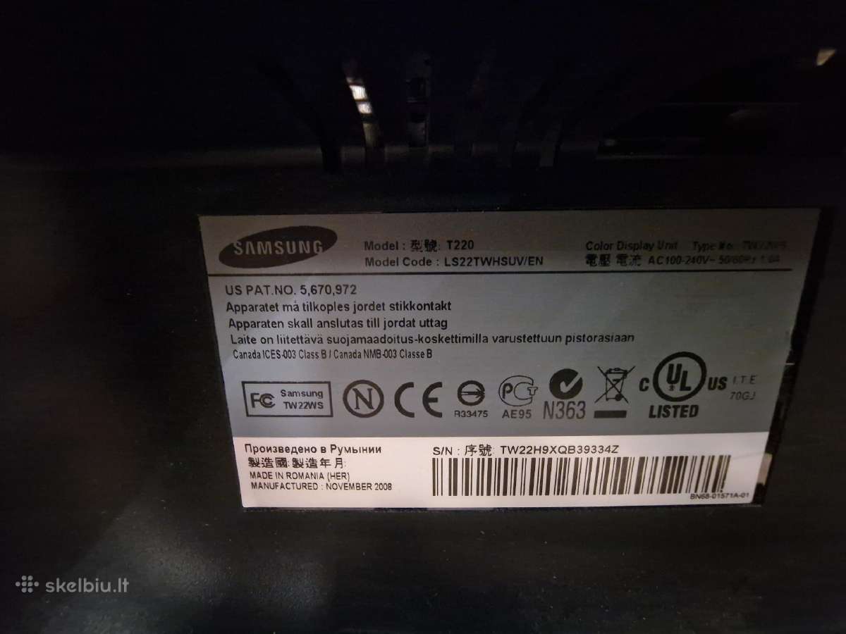 Monitorius Samsung Syncmaster T220 - nuotraukos Nr. 5