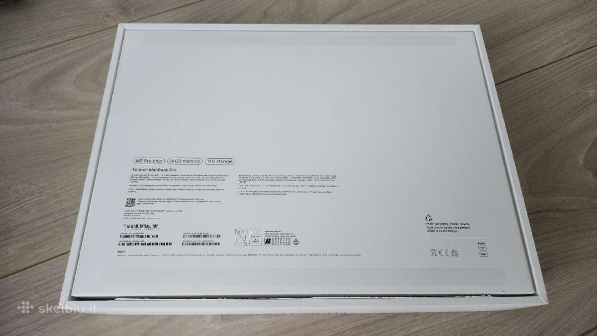MacBook M5 Pro dėžė - nuotraukos Nr. 2