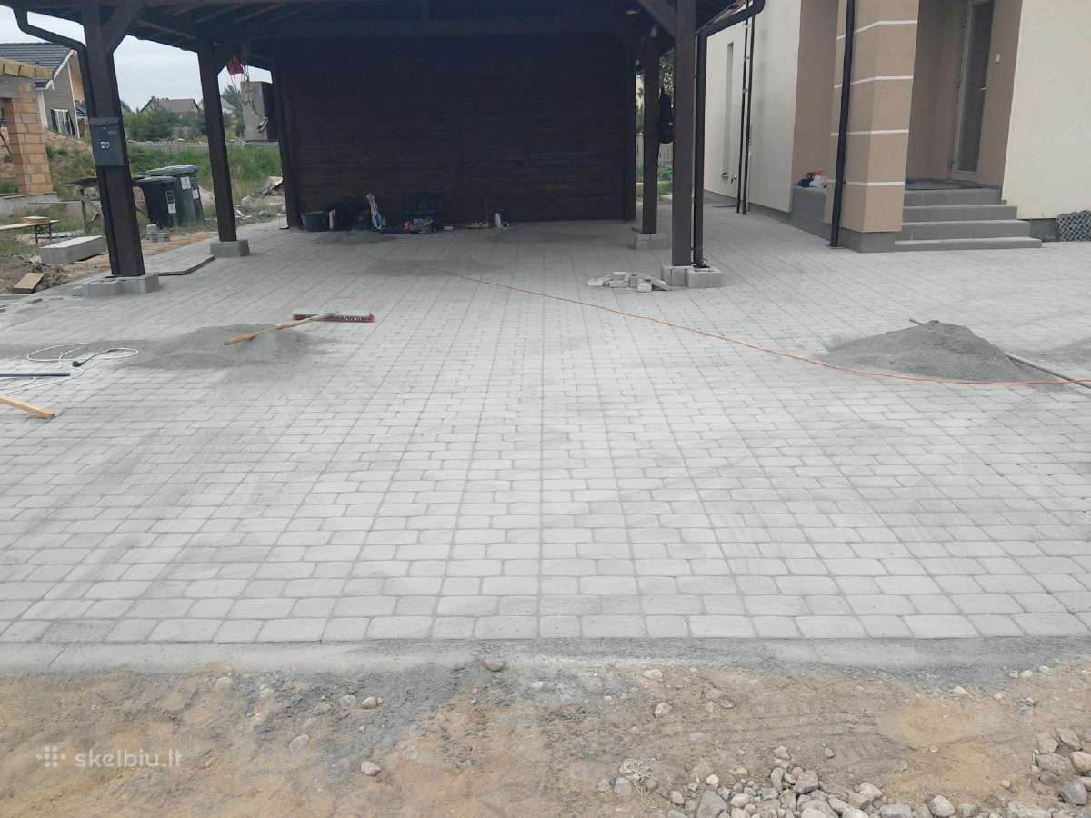 Trinkelių klojimas. Laiptu,pamatu betonavimas. - nuotraukos Nr. 14