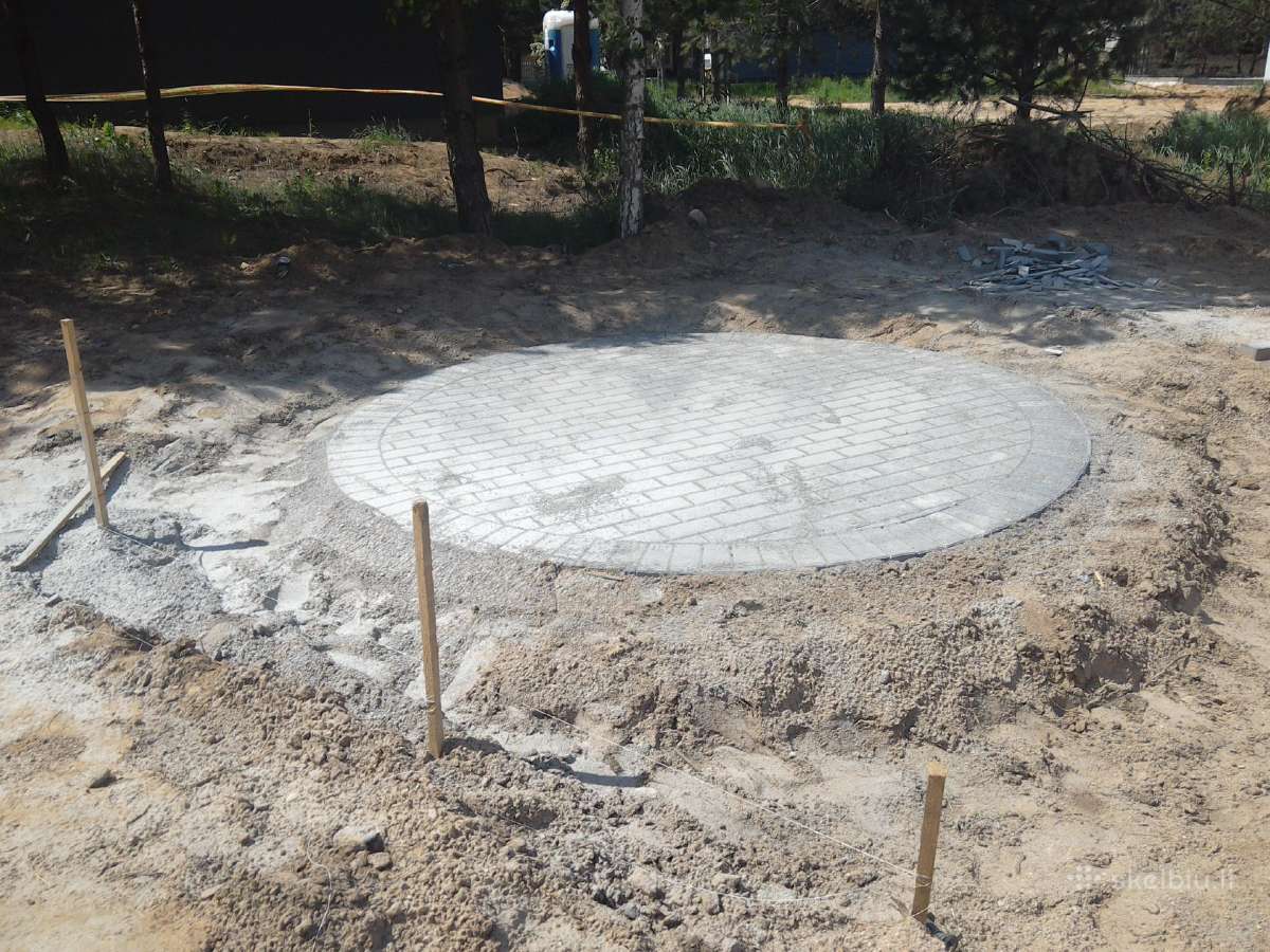 Trinkelių klojimas. Laiptu,pamatu betonavimas. - nuotraukos Nr. 13