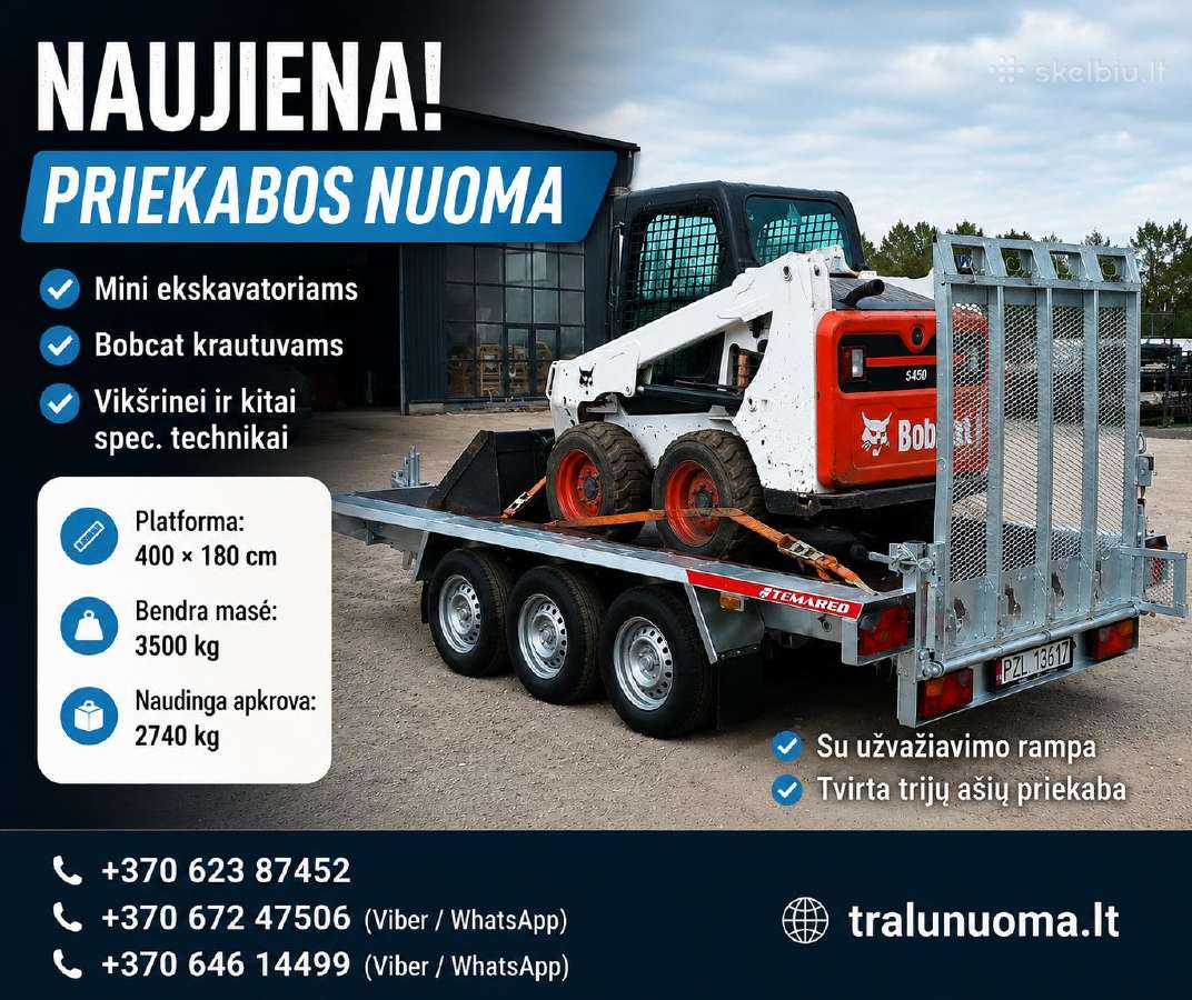 Platformu , traliuku ir priekabu Nuoma ! - nuotraukos Nr. 38