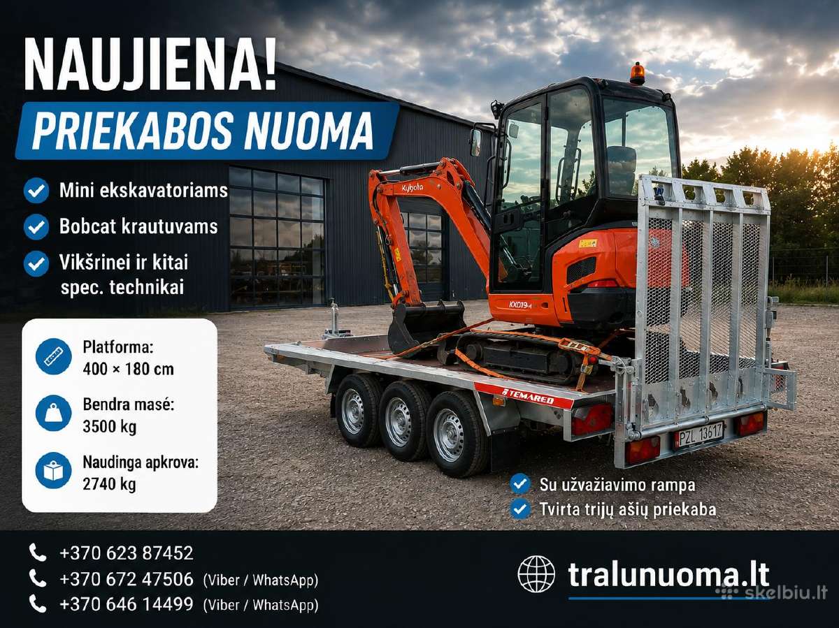 Platformu , traliuku ir priekabu Nuoma ! - nuotraukos Nr. 2