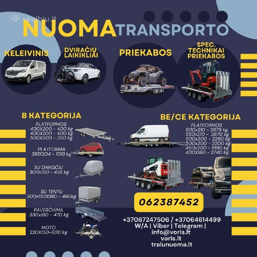 Priekabos nuoma ekskavatoriams,bobcat ir spec.tech - nuotraukos Nr. 4