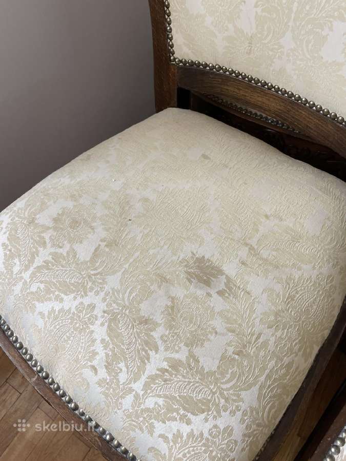 Vintažinės antikvarinės baltos kėdės - nuotraukos Nr. 8
